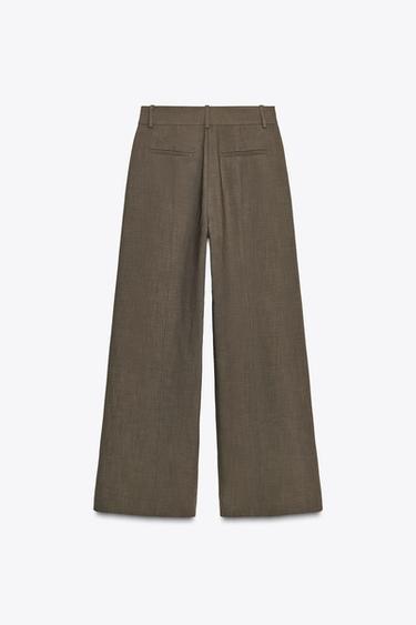 ZW COLLECTION MINIMAL TROUSERS - Brown by Zara - Image 6