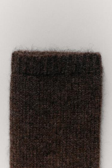 100% CASHMERE SOCKS - Brown by Zara
