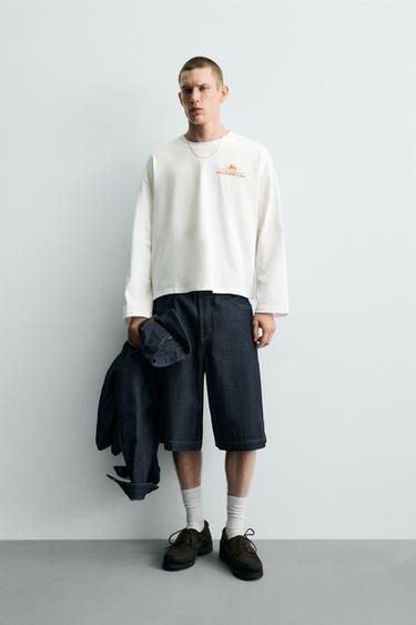 CONTRAST PRINT SLOGAN T-SHIRT - White by Zara - Image 0