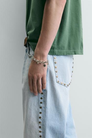 PULSERA METÁLICA CHARMS - Plata de Zara - Imagen 0