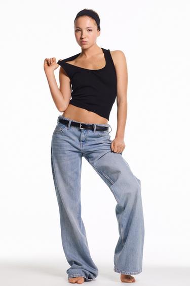 JEANS TRF RECTOS TIRO BAJO - Azul claro de Zara