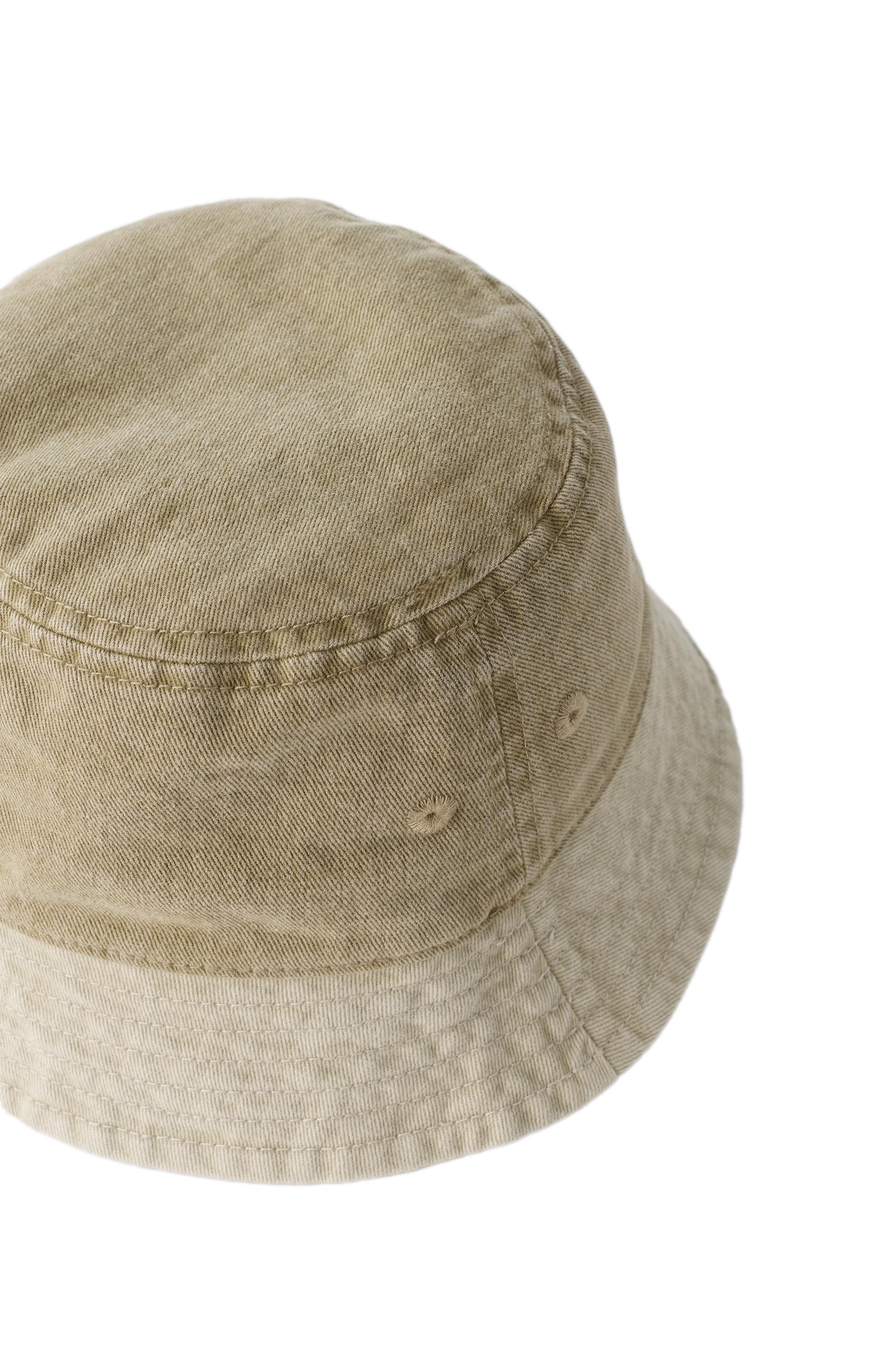 COLORBLOCK BUCKET HAT — Ecru / Khaki (alternate view)