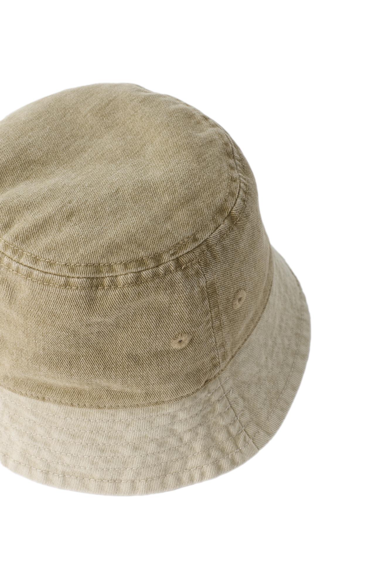 COLORBLOCK BUCKET HAT — Ecru / Khaki