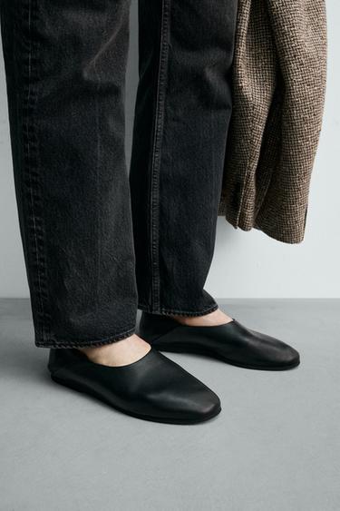 MOCASSINS EN CUIR SEMELLE VIBRAM® AARON LEVINE X ZARA - Noir de Zara - Image 2