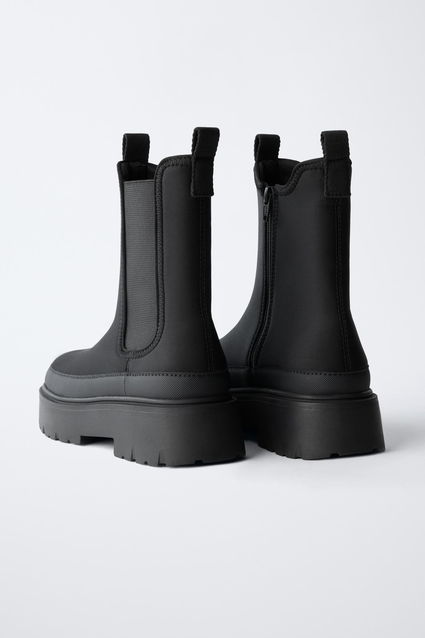 Детские ботинки Zara Neoprene Chelsea, цвет: Чёрный — фото 5