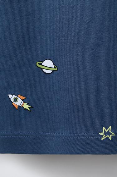 PRINTED T-SHIRT - Navy blue by Zara - Image 3