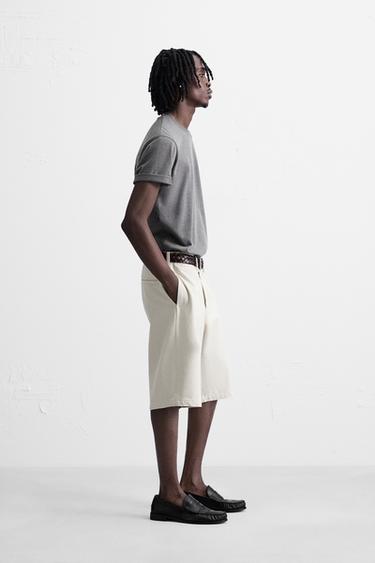 BAGGY FIT BERMUDA SHORTS - Ecru by Zara - Image 3