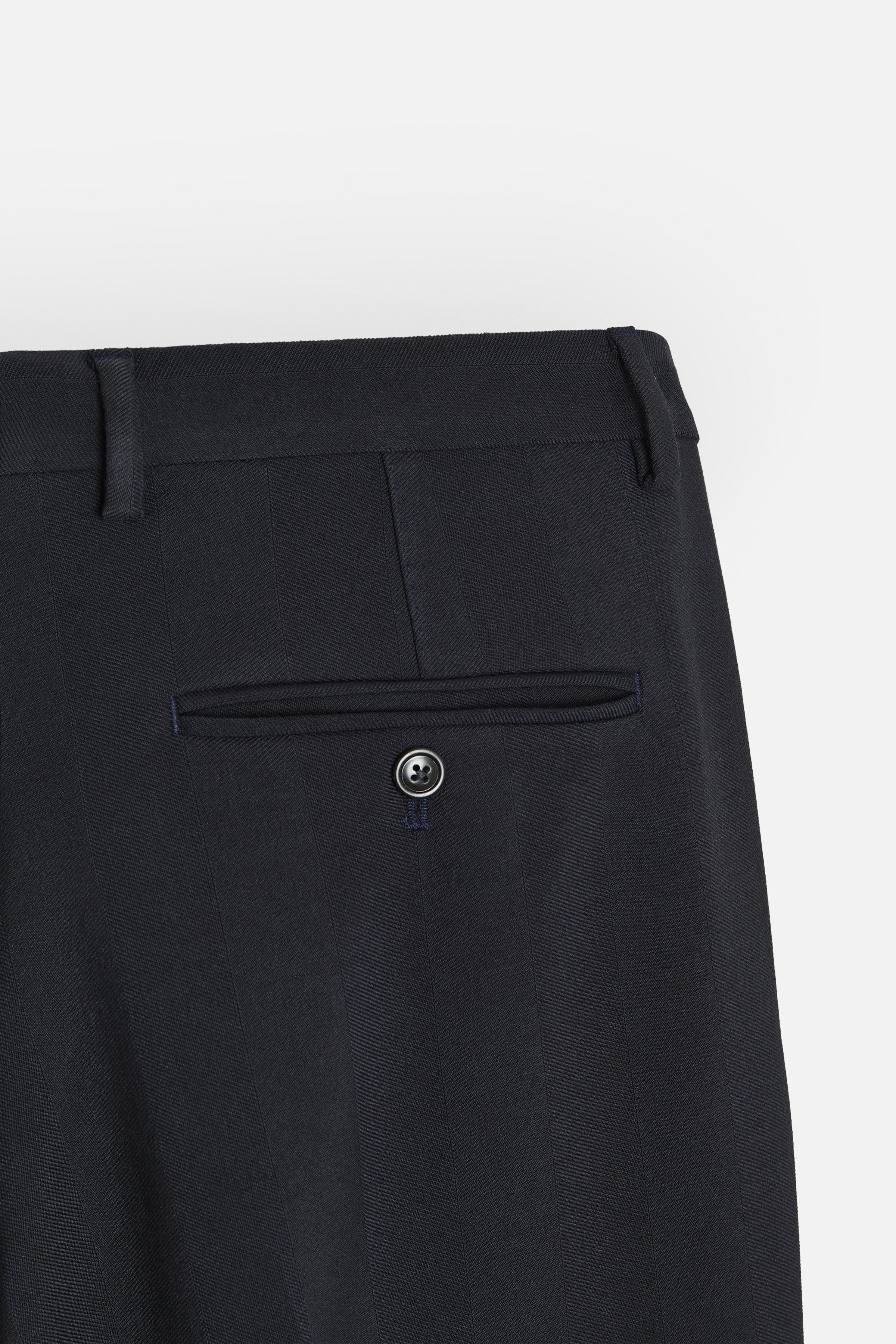 HERRINGBONE SUIT PANTS - Navy blue | ZARA United States HERRINGBONE SUIT PANTS - Navy blue | ZARA United States
