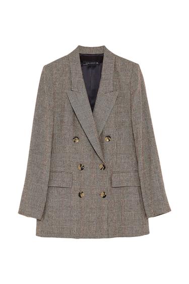 CHECKED DOUBLE-BREASTED JACKET