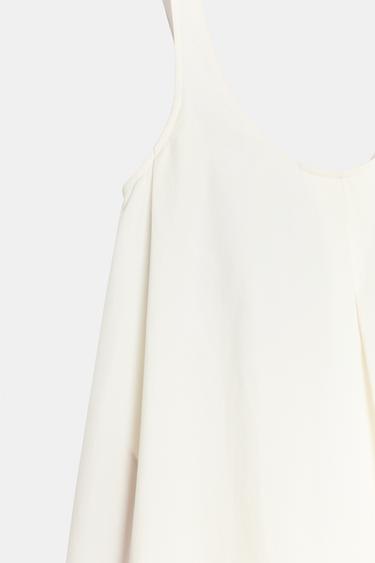 POPLIN MINI DRESS - Oyster-white by Zara - Image 6