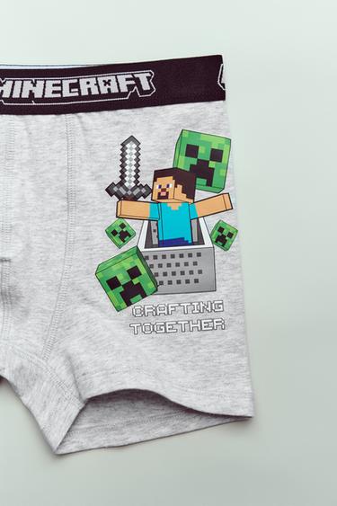6–14 JAHRE/ 2ER-PACK BOXERSHORTS MINECRAFT © MOJANG AB. ™ - Grau meliert von Zara