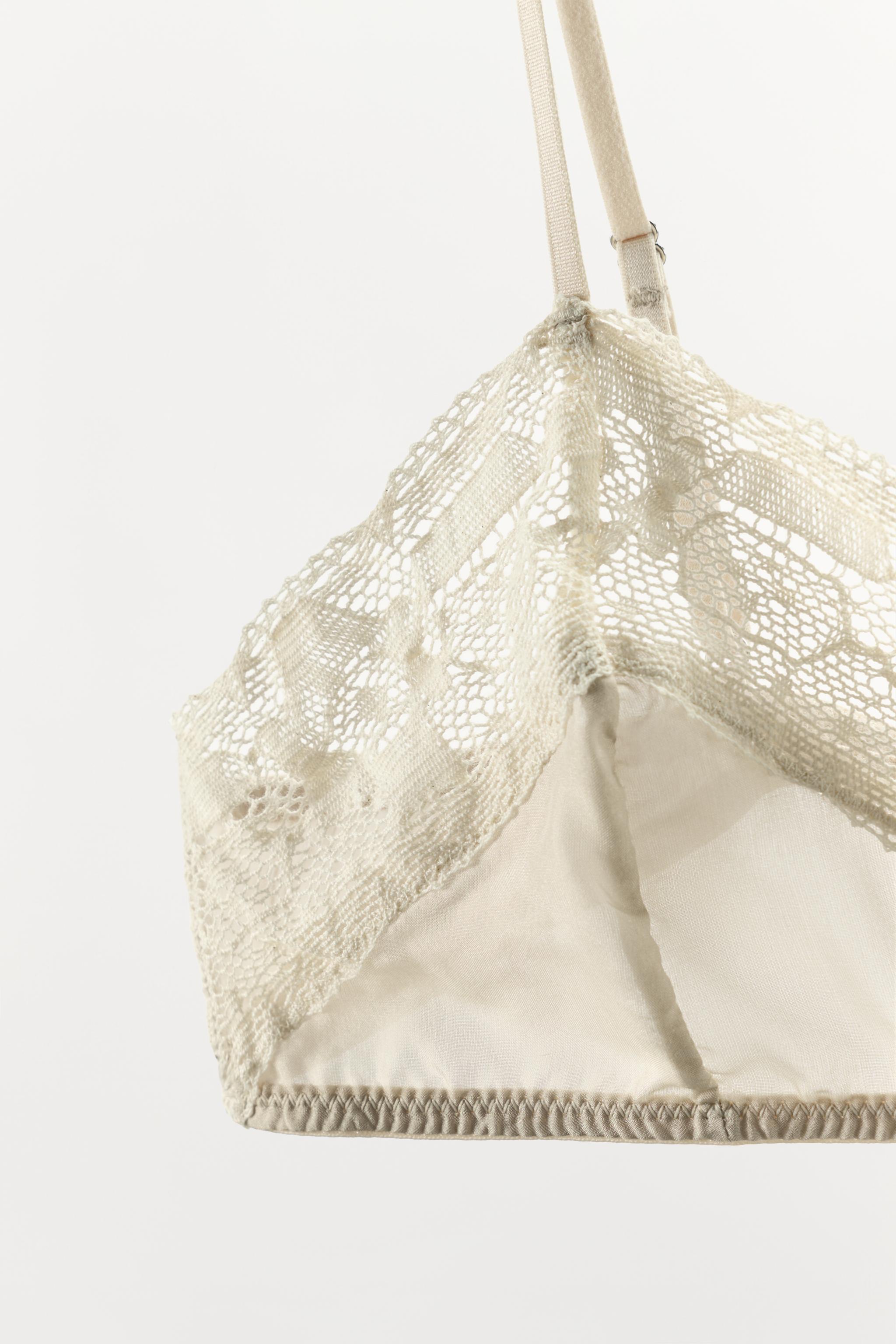 100% SILK LACE BRA