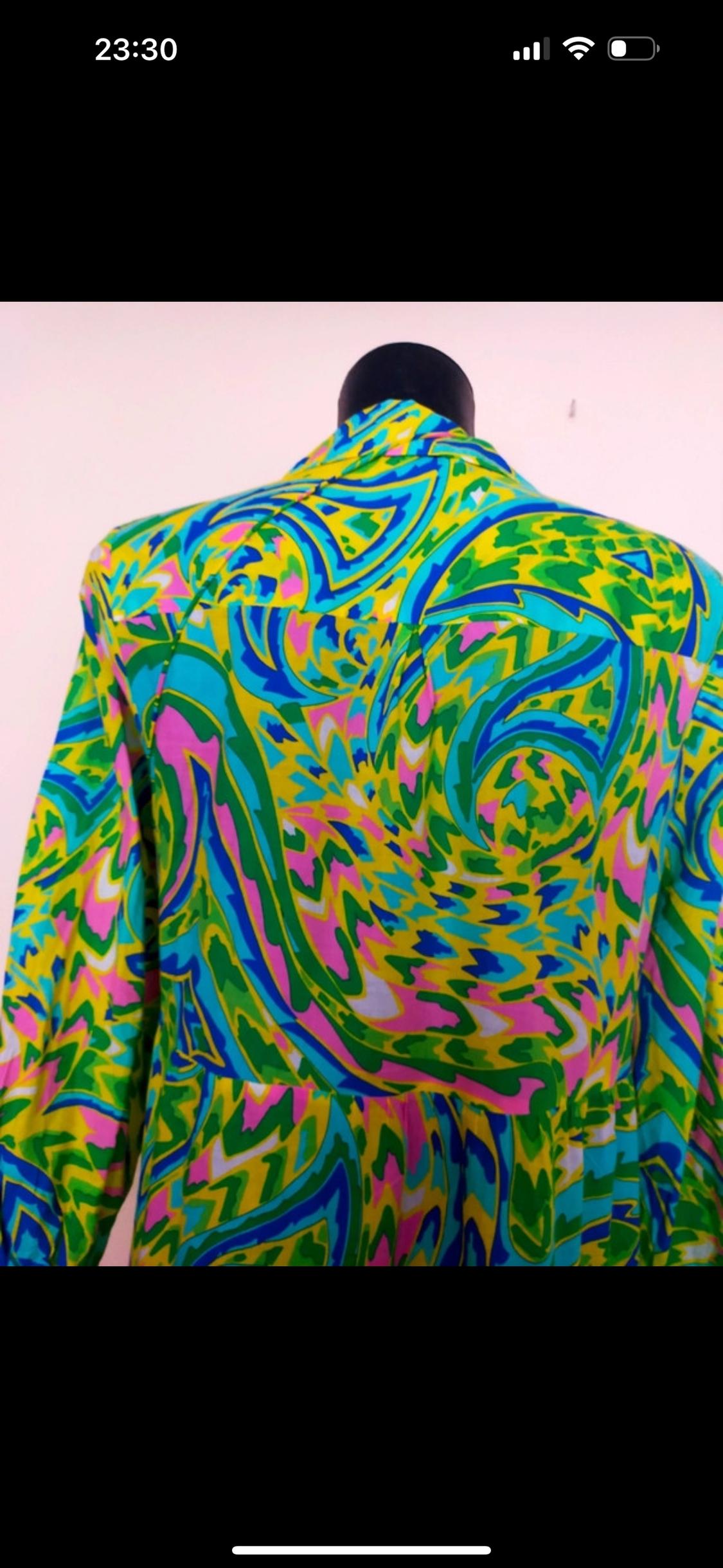 PRINTED DRESS WITH SMALL BAG - Image 6