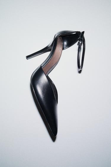 ANKLE STRAP HIGH-HEEL SHOES - Black by Zara