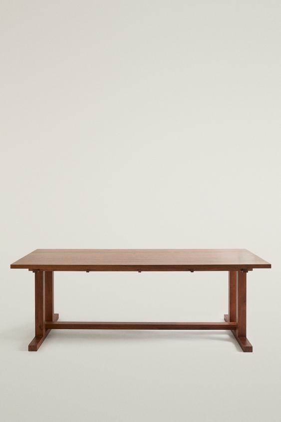 TABLE DE SALLE À MANGER RECTANGULAIRE EN ACACIA - Marron de Zara - Image 0