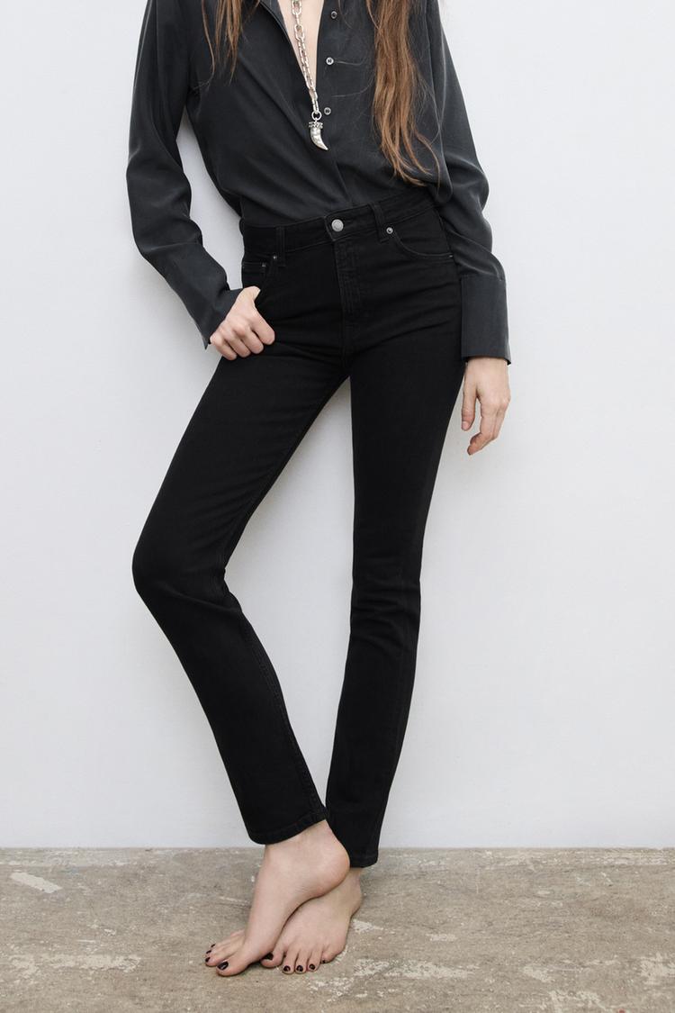 Pantalon Zara Femme Jean Noir Taille Haute Zara Pantalon Zara