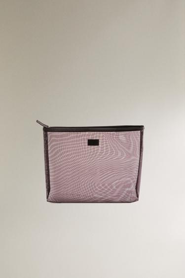 Zara MEDIUM MESH MAKEUP BAG - Brown - Image 0