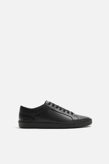 LEATHER TRAINERS - Black by Zara - Image 0