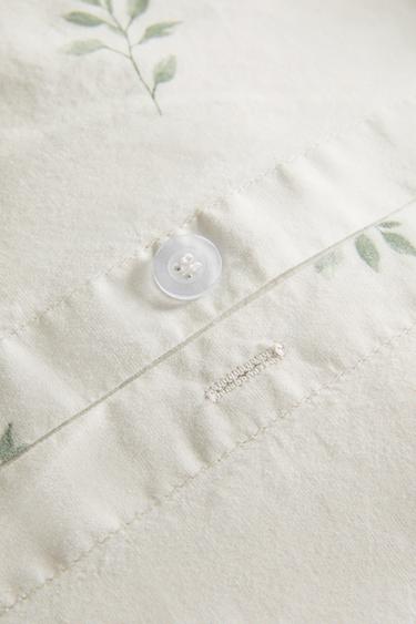 LEAF PRINT DUVET COVER - Sea green by Zara - Image 4