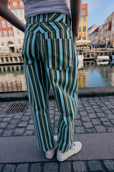 Z1975 BARREL STRIPED JEANS - striped by Zara - Image 6