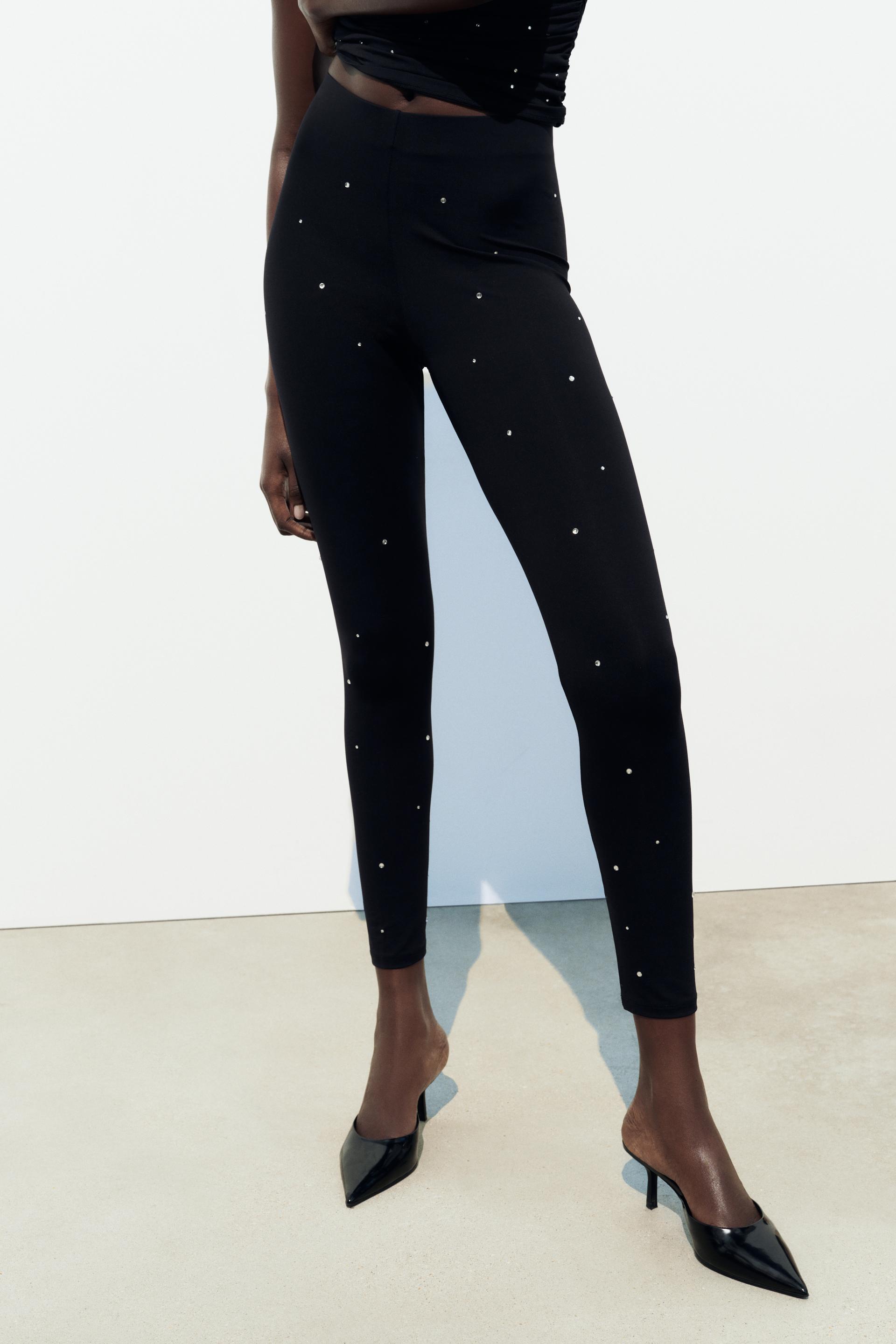 Sara Black High Waisted Thick Ponte Leggings With Zip Detail – Style Cheat