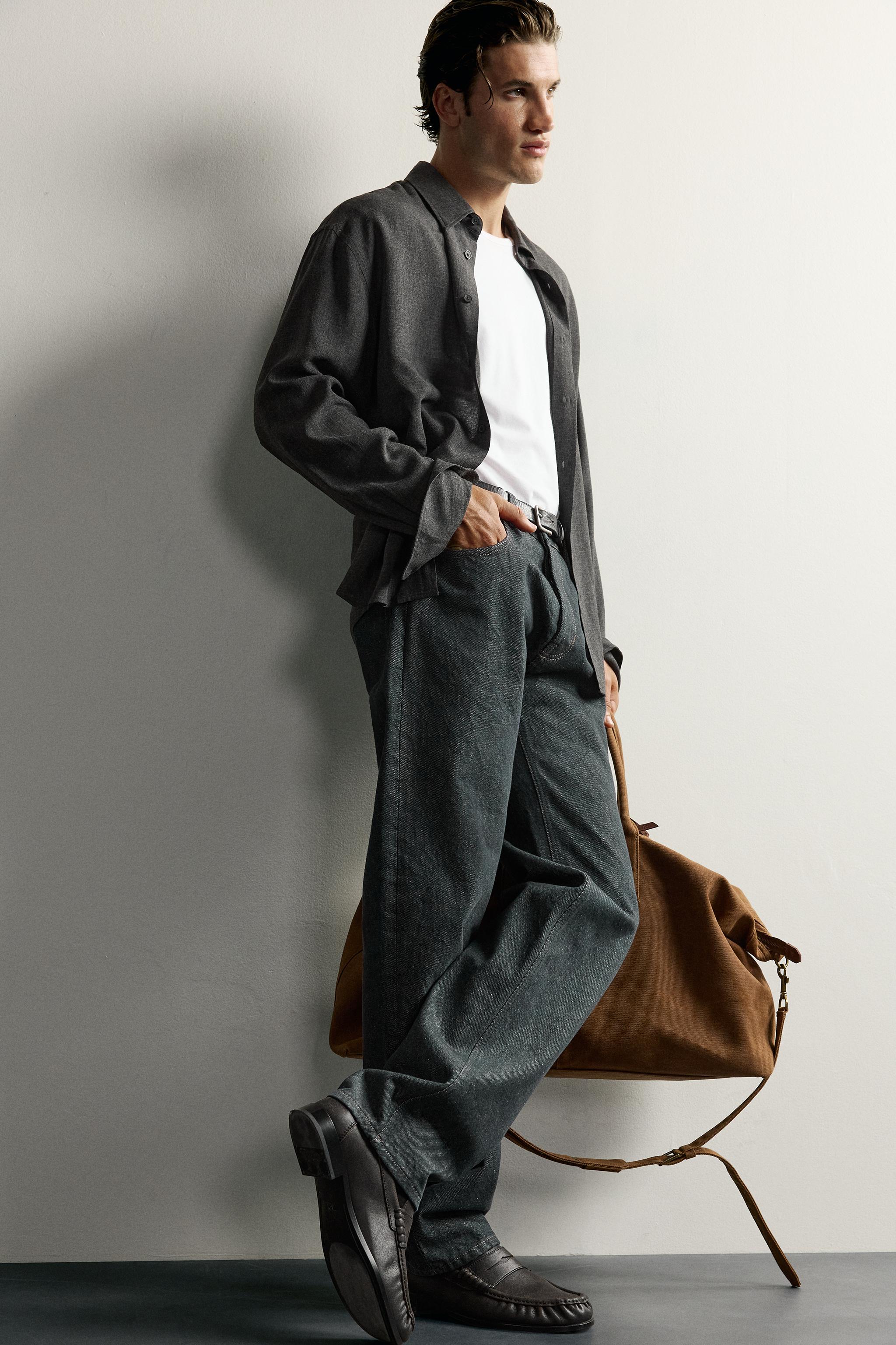Zara REGULAR FIT VİSKOZ GÖMLEK görsel 6