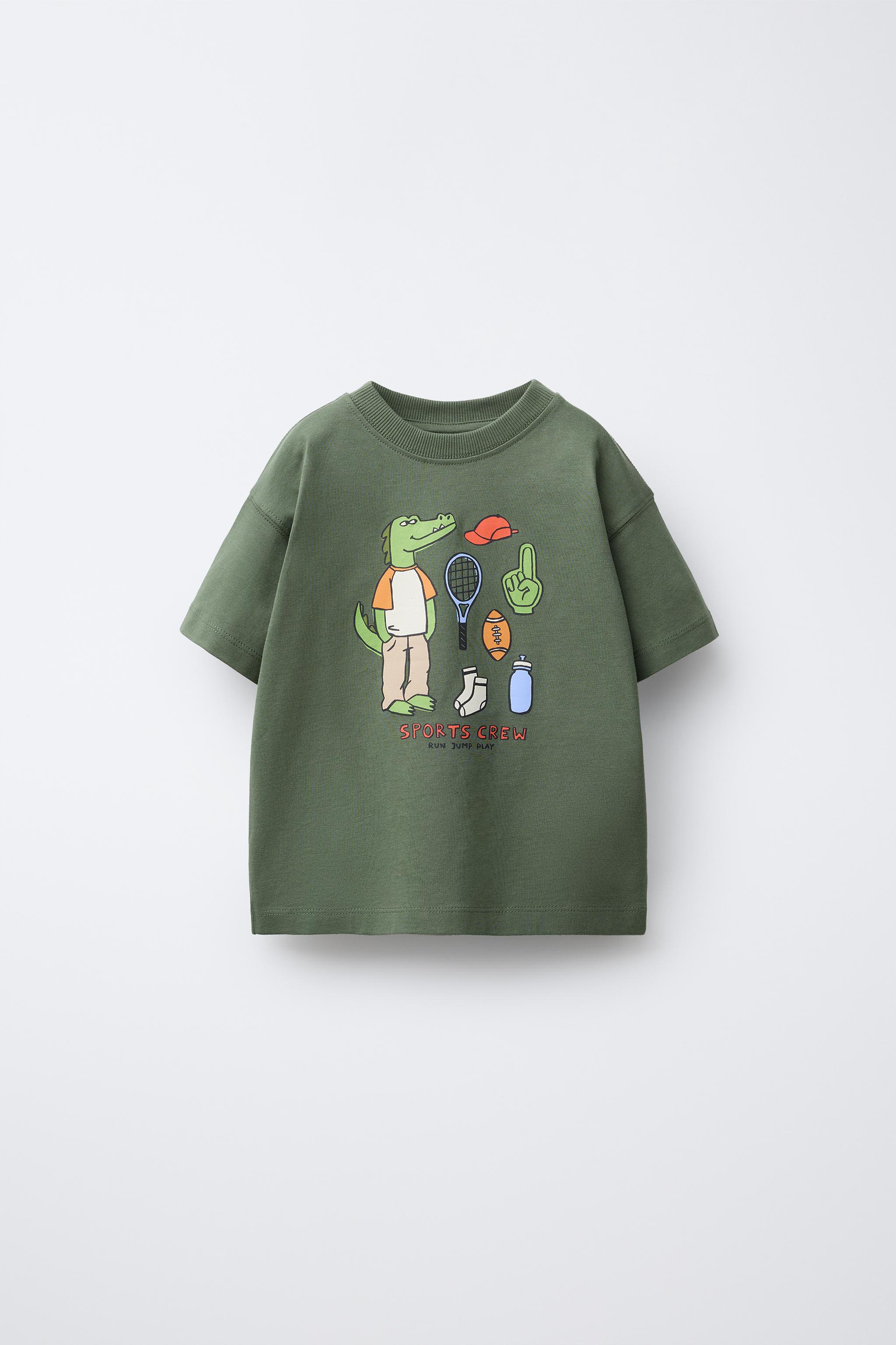 ANIMAL PRINT T-SHIRT - Khaki | ZARA United States