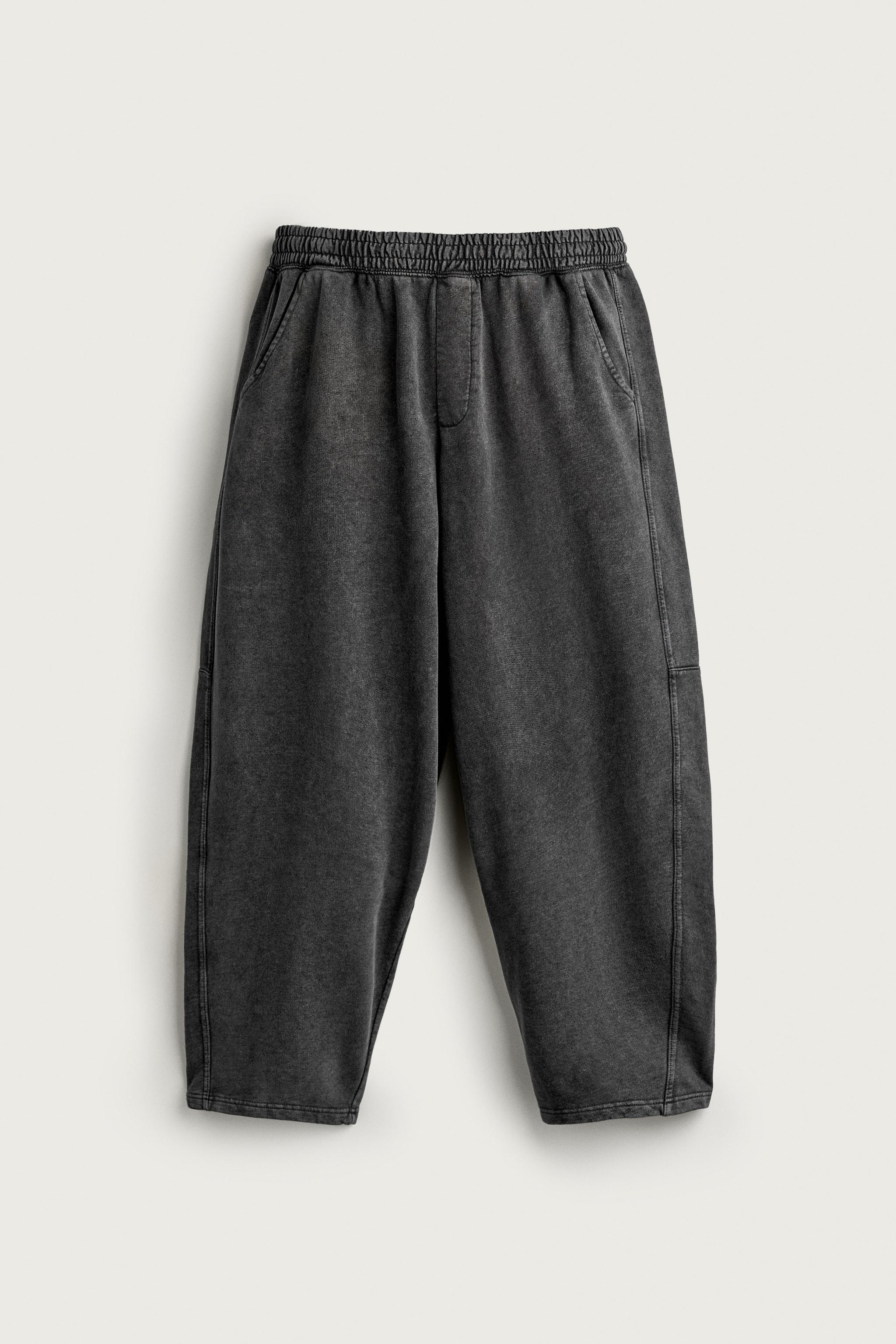 BASIC BALLOON-FIT JOGGERS — Dark anthracite