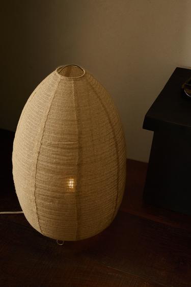 OVAL LINEN TABLE LAMP - Ecru by Zara - Image 5