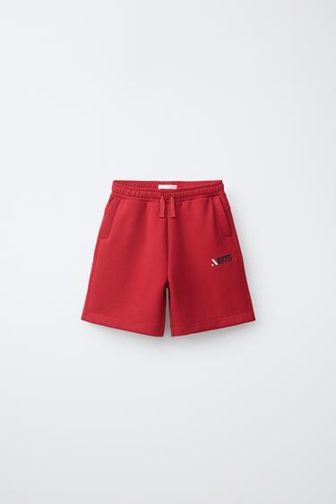 BERMUDA INTERLOCK SPORTY LOGO - Rojo de Zara - Imagen 0