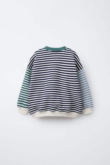 MULTICOLOURED STRIPED SWEATSHIRT - Multicoloured by Zara - Image 1