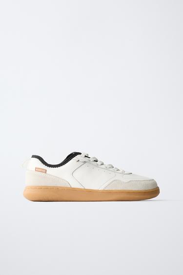 LEATHER BAREFOOT SNEAKERS - White by Zara