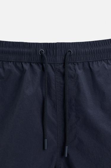 Zara BASIC MID-LENGTH SWIMSUIT - Navy blue