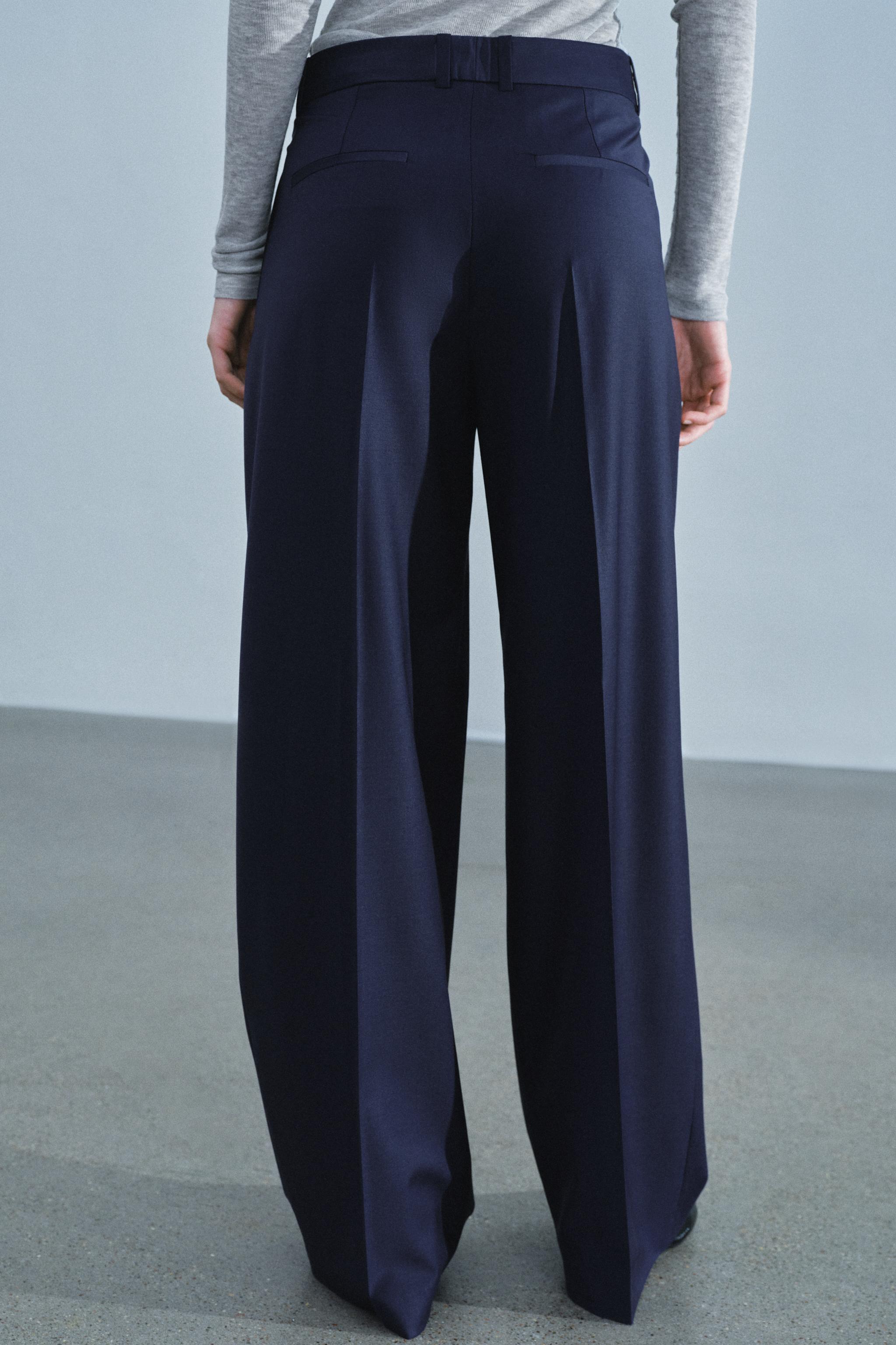 ZW COLLECTION WOOL-BLEND DARTED PANTS