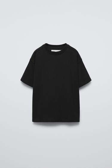 PLAIN MEDIUM WEIGHT T-SHIRT - Black by Zara