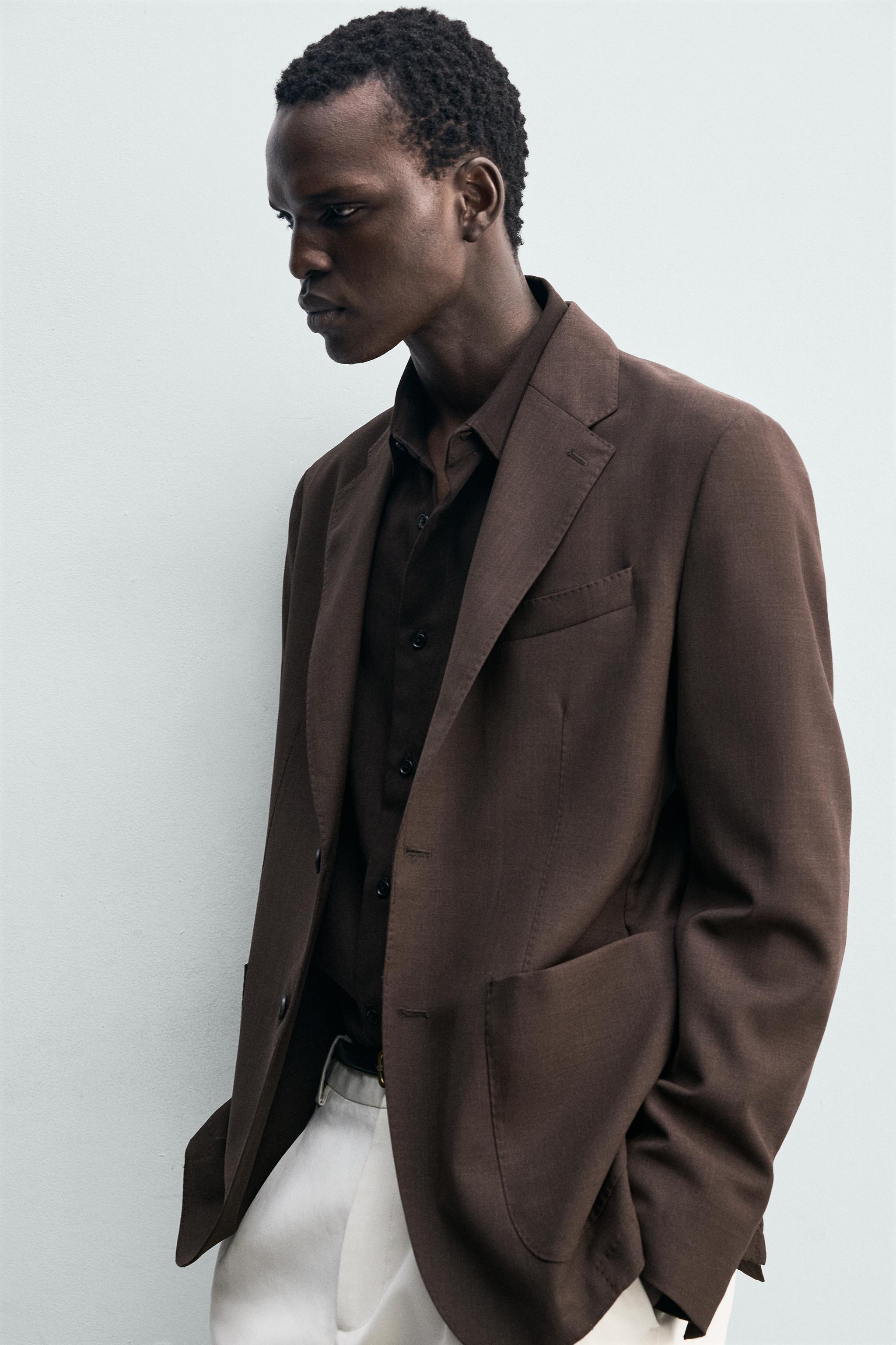 REGULAR FIT 100% WOOL BLAZER