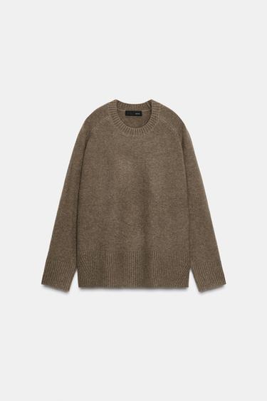 Zara SOFT FEEL KNIT JUMPER - Mink brown - Image 0
