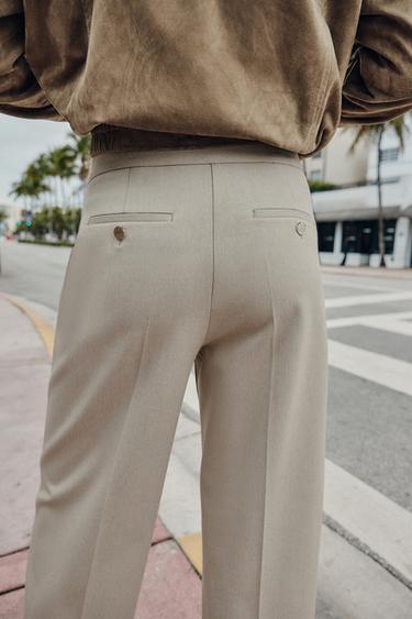 CULOTTE TROUSERS WITH SEAM DETAIL - Stone by Zara - Image 5