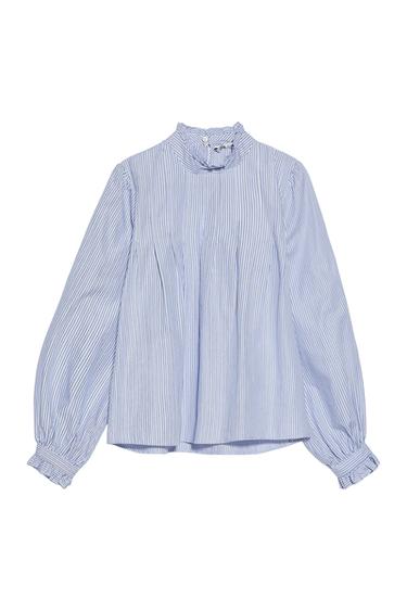 STRIPED SHIRT WITH RUFFLES
