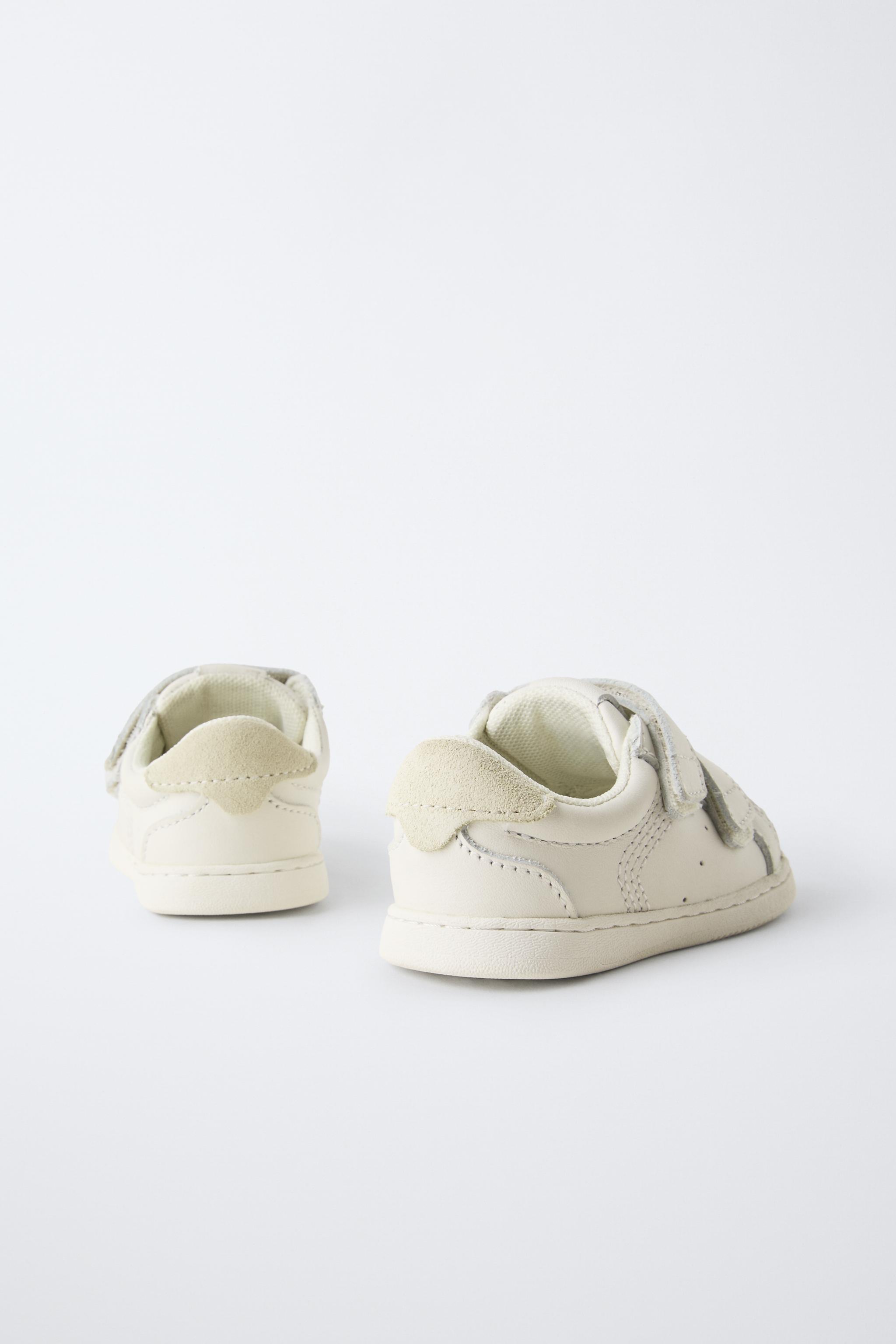 Детские кроссовки Zara BAREFOOT STRAP LEATHER SNEAKERS — фото 4