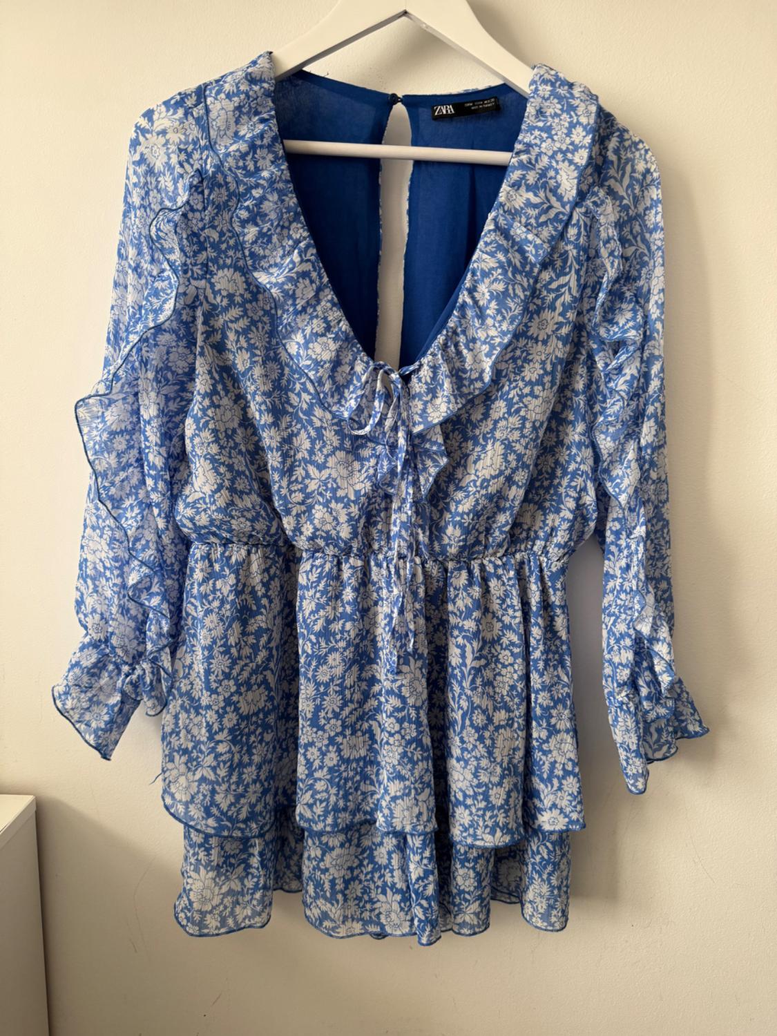 RUFFLED FLORAL PRINT JUMPSUIT