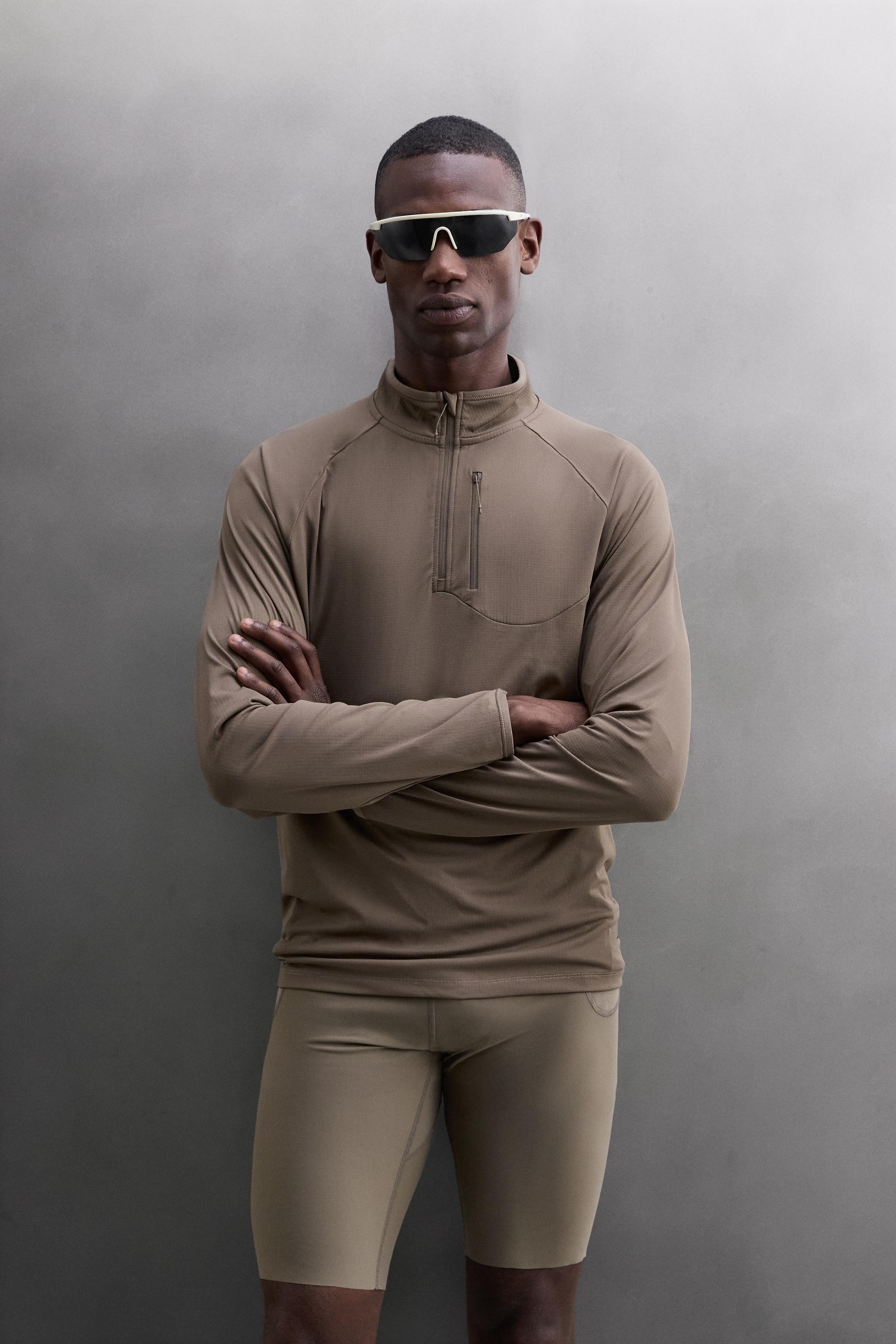 THERMAL QUARTER-ZIP SWEATSHIRT