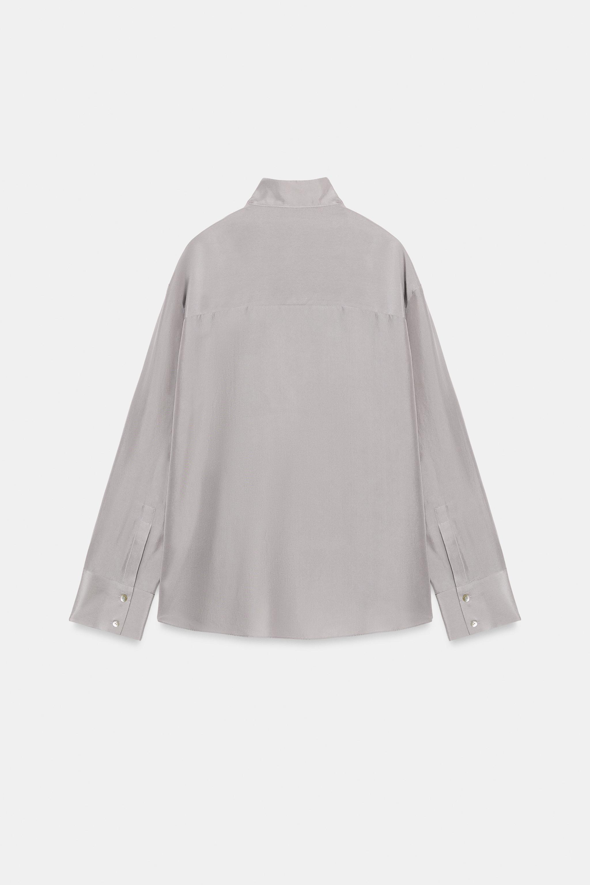 ZW COLLECTION 100% SILK WRAP SHIRT