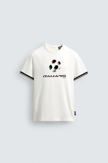 ITALY 90 FIFA WORLD CUPâ„¢ FIFA CLASSICS CONTRAST T-SHIRT - White by Zara