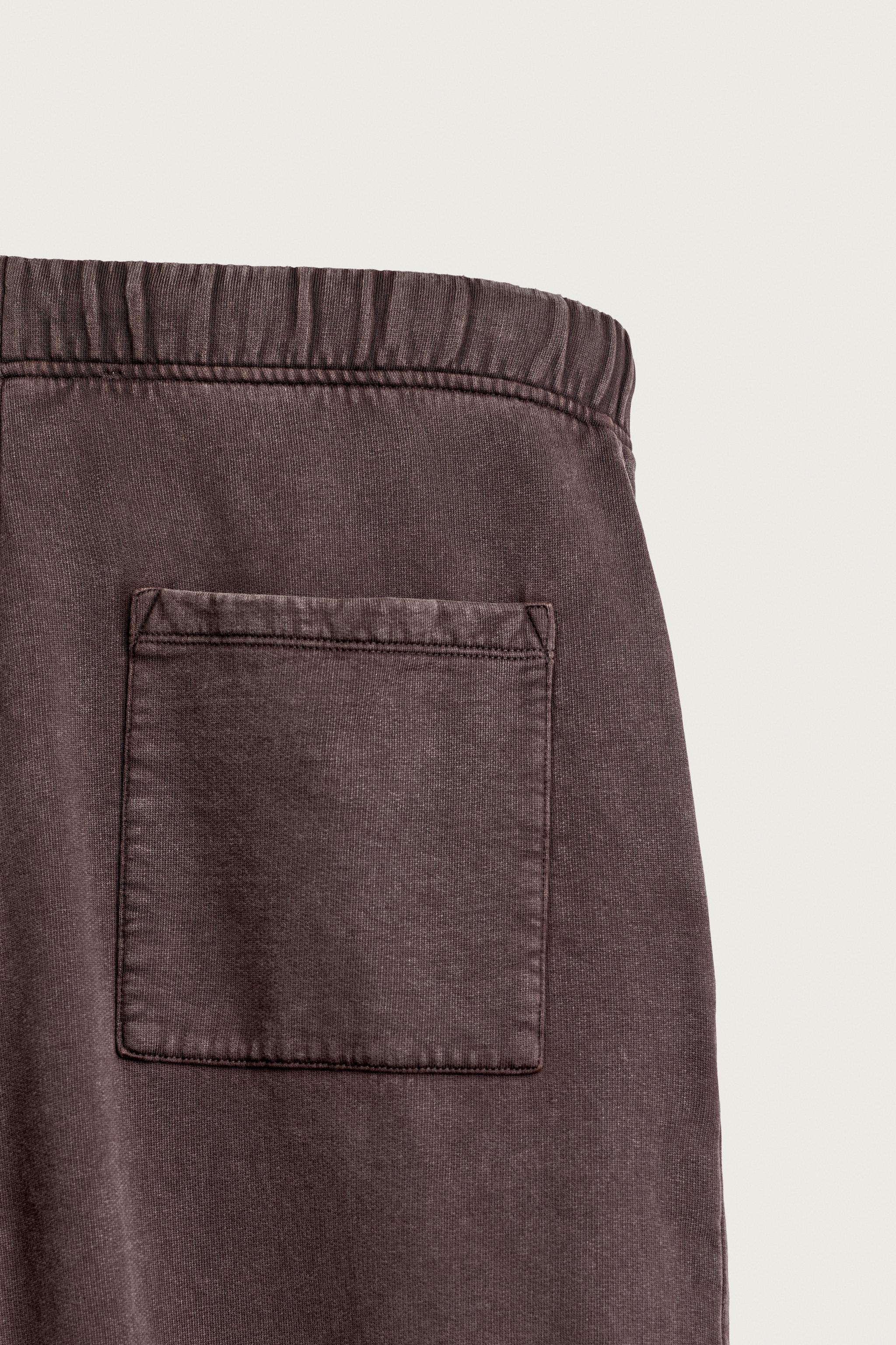 Мужские брюки Zara RELAXED FIT WASHED SWEATPANTS — фото 10