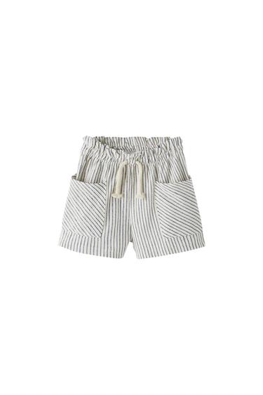 STRIPED BERMUDA SHORTS