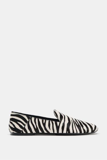 MOCASÍN PIEL ESTAMPADO ANIMAL - Multicolor de Zara