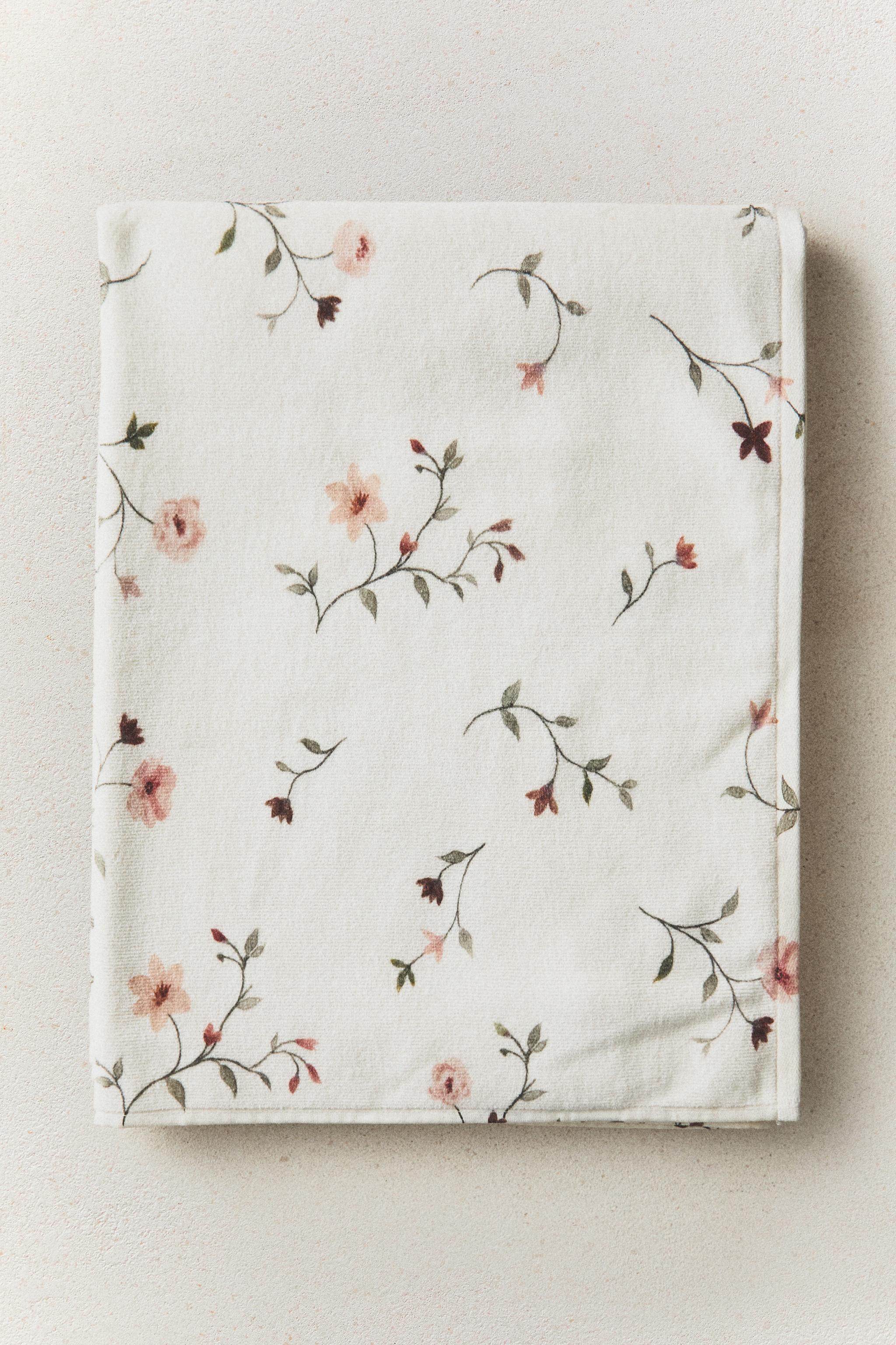FLORAL COTTON BATH TOWEL