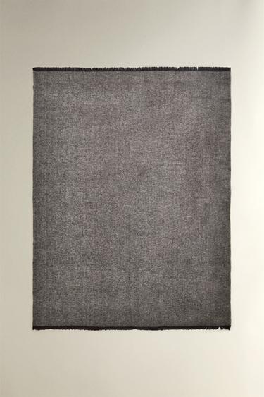 FRINGED THROW - Grey by Zara