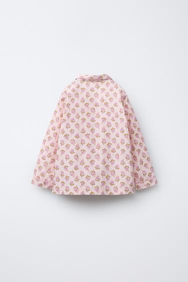 3-6 ANS/ PYJAMA CHEMISE ET PANTALON FLEURS - Rose de Zara - Image 2